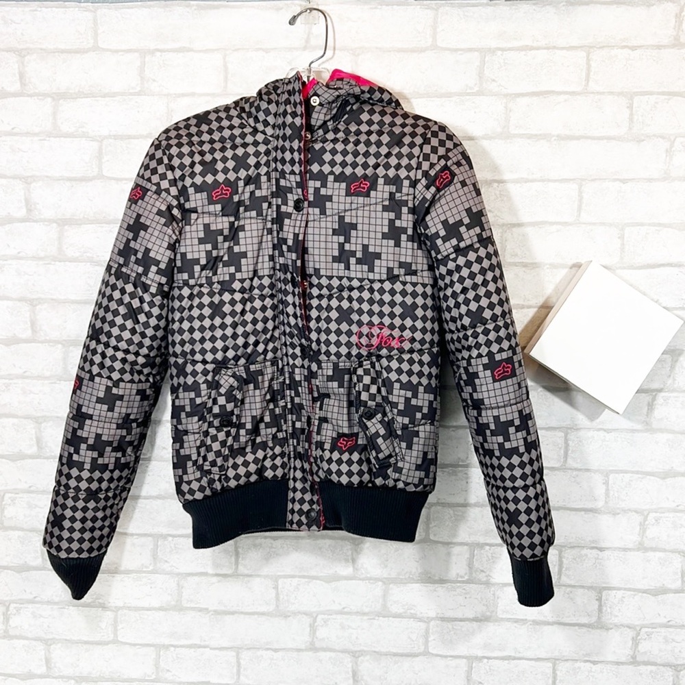 Fox girls patterned gray jacket size small